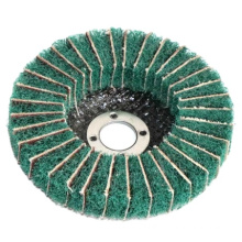 4" Non-woven Nylon Fiber Flap Polishing Grinding Disc Scouring pad Buffing Wheel 100*16mm for Angle Grinder